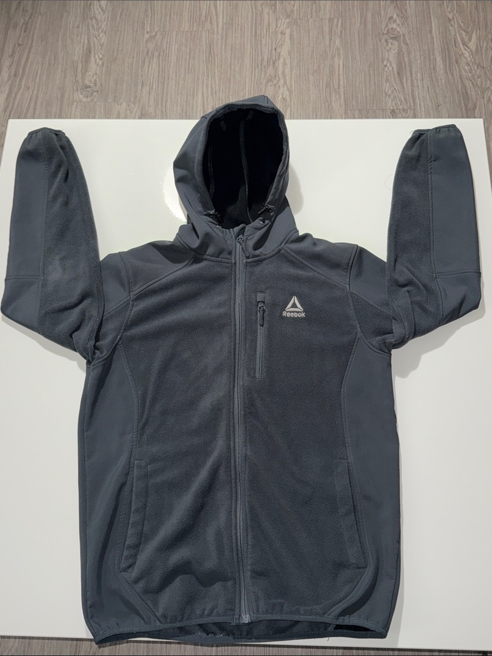 Reebok Kids' Hooded Jacket in Charcoal Gray